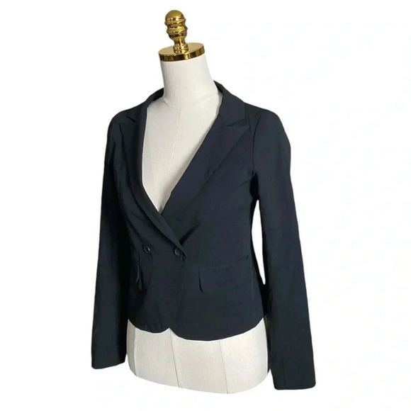 THEORY  Selkaey Double Breasted Tailored Wool Blend Jacket in Fixture Ponte Sz 2 - Picture 5 of 10